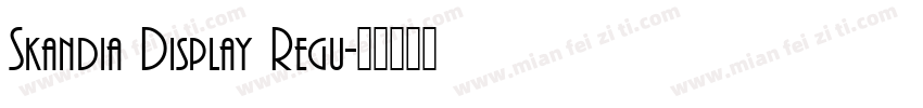 Skandia Display Regu字体转换